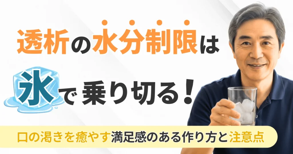 透析の水分制限は氷で乗り切る！口の渇きを癒やす満足感のある作り方と注意点