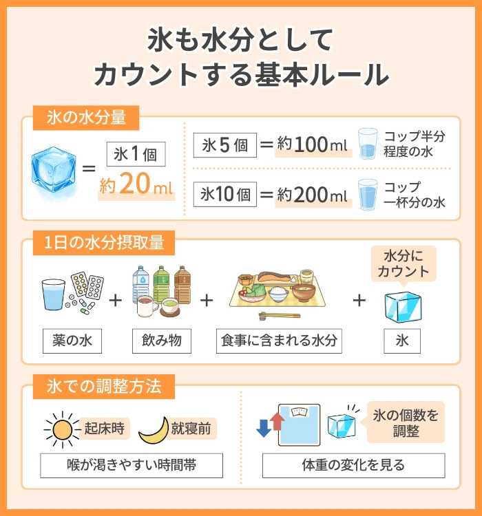 氷も水分としてカウントする基本ルール