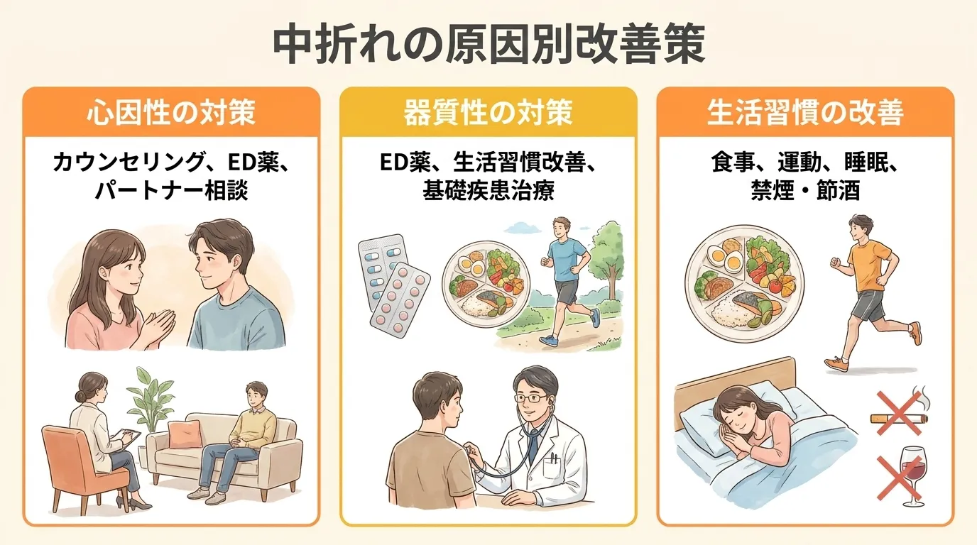 中 折れ 対策